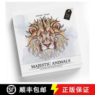 【3-4周达】Majestic Animals: Colouring Books for Adults with Tear Out Sheets [9789386538598]