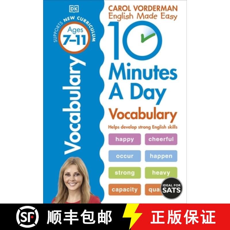 【3-4周达】10 Minutes A Day Vocabulary, Ages 7-11 (Key Stage 2): Supports the National Curriculum, He... [9780241183854]