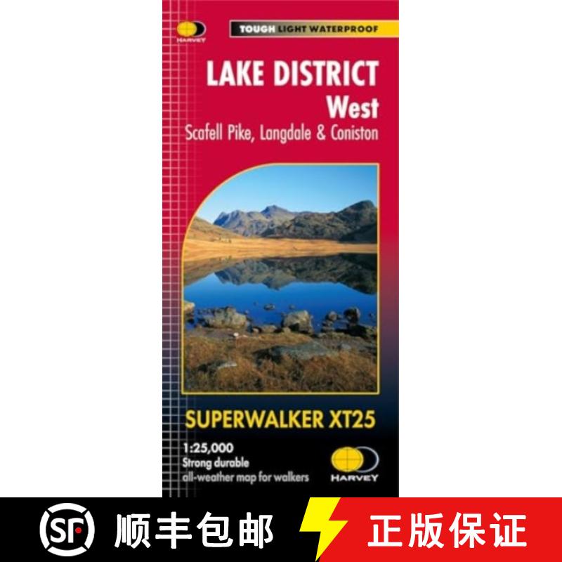 【3-4周达】Lake District West: Scafell Pike, Langdale & Coniston XT25 [9781851376919]