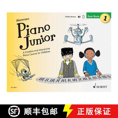 【3-4周达】Piano Junior: Duet Book 1: A Creative and Interactive Piano Course for Children [9781847614315]