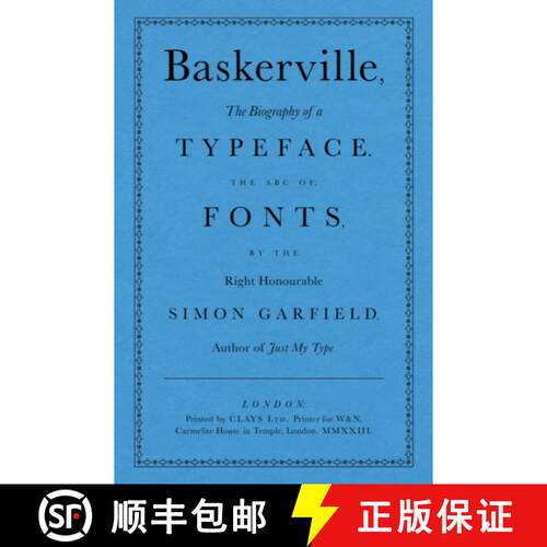 【3-4周达】精装 Baskerville: The Biography of a Typeface (The ABC of Fonts) [9781399609272]