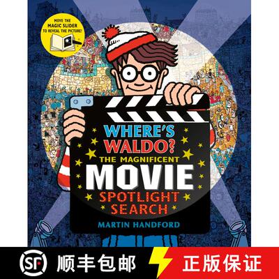 【3-4周达】精装 Where's Waldo? The Magnificent Movie Spotlight Search: (A Hidden Object Search-and-Fi... [9781536241785]
