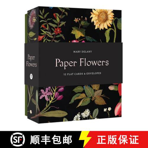 预订 纸花：12张明信片和信封 玛丽·德拉尼 Paper Flowers Cards and Envelopes: The Art of Mary Delany [9781616899486]