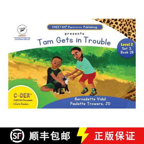【3-4周达】C-DER ( Cheetah decodable & early readers) Set 3, book 28,  Tom gets in trouble [9798330331185]