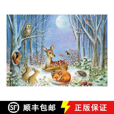 【3-4周达】Peaceful Forest Friends Deluxe Boxed Holiday Cards (20 Cards, 21 Self-Sealing Envelopes) [9781441348135]