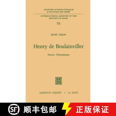 【3-4周达】精装 Henry de Boulainviller Tome I : Oeuvres philosophiques [9789024713325]