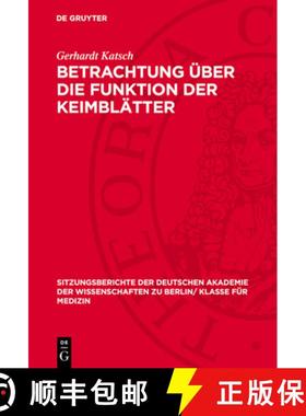 预订 Betrachtung Über Die Funktion Der Keimblätter [9783112726884]