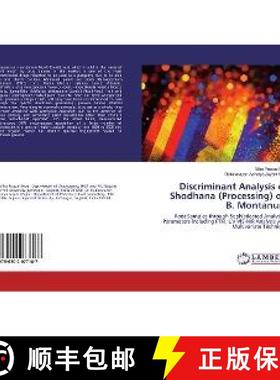 预订 Discriminant Analysis of Shodhana (Processing) on B. Montanum [9786202077187]