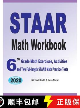 【3-4周达】STAAR Math Workbook: 6th Grade Math Exercises, Activities, and Two Full-Length STAAR Math ... [9781646126477]