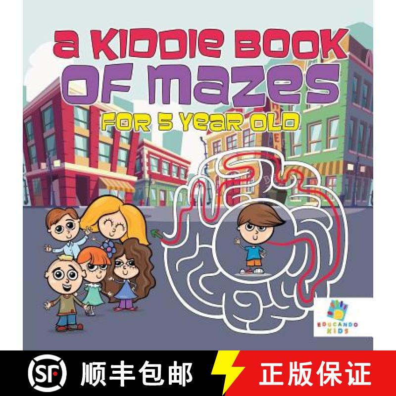 【3-4周达】A Kiddie Book of Mazes for 5 Year Old [9781645216131]