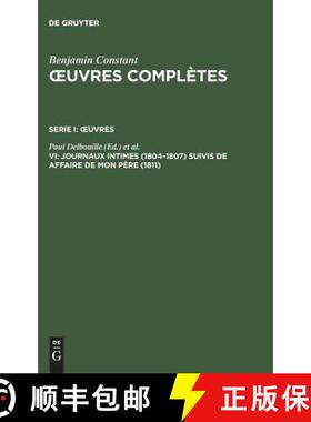 预订 uvres complètes, VI, 7Journaux intimes (1804-1807) suivis de Affaire de mon Père (1811) [9783484504066]