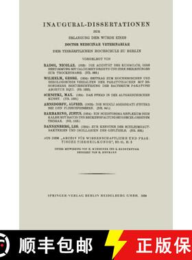 【3-4周达】Inaugural-Dissertationen Zur Erlangung Der Würde Eines Doctor Medicinae Veterinariae Der ... [9783662276297]