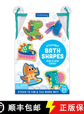 【3-4周达】Rub-a-Dub Dinos Stickable Foam Bath Shapes [9780735375086]