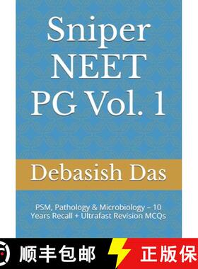 【3-4周达】Sniper NEET PG Vol. 1: PSM, Pathology & Microbiology - 10 Years Recall + Ultrafast Revisio... [9789334283570]