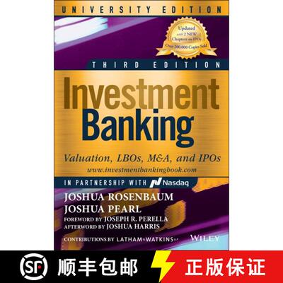 【3-4周达】Investment Banking University, Third Edition - Valuation, LBOs, M&A, and IPOs: Valuation, ... [9781119823377]