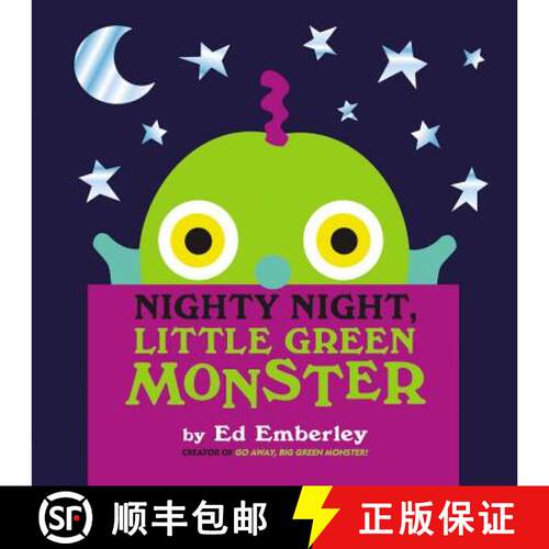 【3-4周达】精装 Nighty Night, Little Green Monster: A Fun, Interactive Picture Book Perfect for Hallo... [9780316210416]