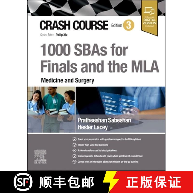 【3-4周达】Crash Course 1000 Sbas for Finals and the MLA- Medicine and Surgery[9780443283215]