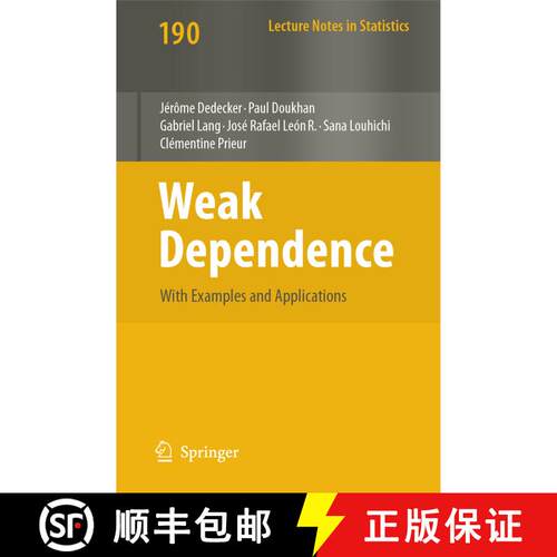 【3-4周达】Weak Dependence: With Examples and Applications [9780387699516]