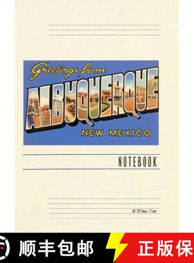预订 Vintage Lined Notebook Greetings from Albuquerque, New Mexico [9798385436248]