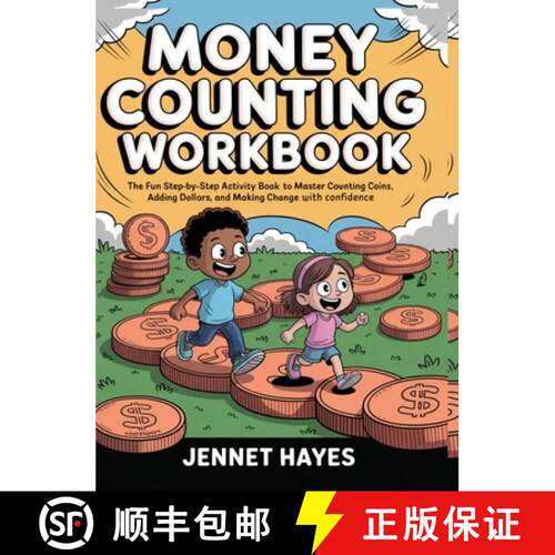 【3-4周达】精装 Money Counting Workbook: The fun step-by-step activity book to master counting coins,... [9789371234405]