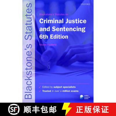 【3-4周达】Blackstone's Statutes on Criminal Justice & Sentencing [9780198768364]