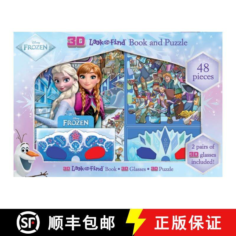 预订 3D Look and Find and Puzzle Box Set Fsc Mix Disney Frozen [9798384601463]