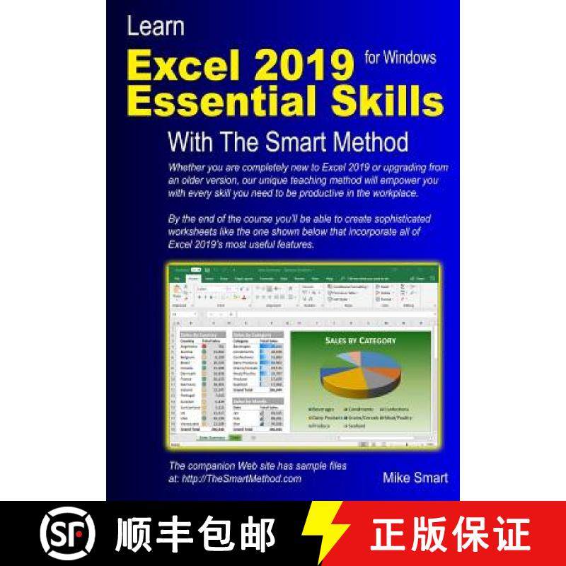 预订 Learn Excel 2019 Essential Skills with The Smart Method: Tutorial for self-instruction to beginn... [9781909253346]