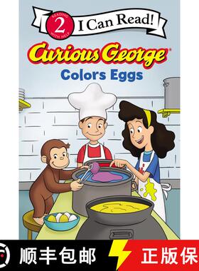 【3-4周达】Curious George Colors Eggs: An Easter And Springtime Book For Kids [9780063325333]