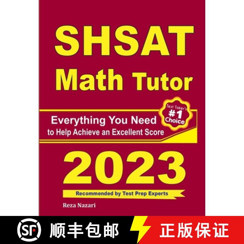 【2-3周达】SHSAT Math Tutor: Everything You Need to Help Achieve an Excellent Score [9781646122493]