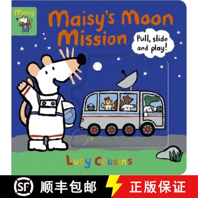 【3-4周达】Maisy's Moon Mission: Pull, Slide and Play: Use the sturdy sliders to take part in Maisy’... [9781406391947]
