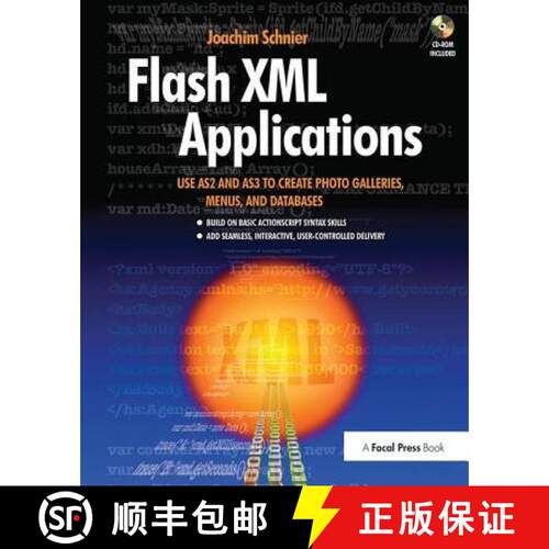 【3-4周达】精装 Flash XML Applications: Use As2 and As3 to Create Photo Galleries, Menus, and Databases [9781138403291]