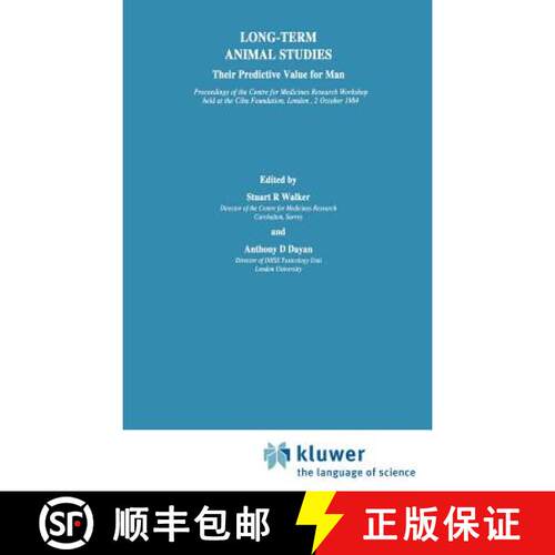 【3-4周达】精装 Long-Term Animal Studies : Their Predictive Value for Man [9780852009314]