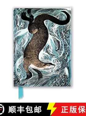 【3-4周达】Angela Harding: Fishing Otter (Foiled Journal) [9781787558021]