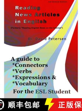 【3-4周达】Reading News Articles in English: A Guide to Connectors, Verbs, Expressions, and Vocabular... [9780359495627]