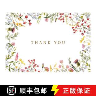 【3-4周达】Wildflowers Thank You Notes (14 Cards, 15 Self-Sealing Envelopes) [9781441349033]