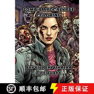 Coloring Survive 9781087942254 Zombie Onslaught Apocalypse Undead 预订 the