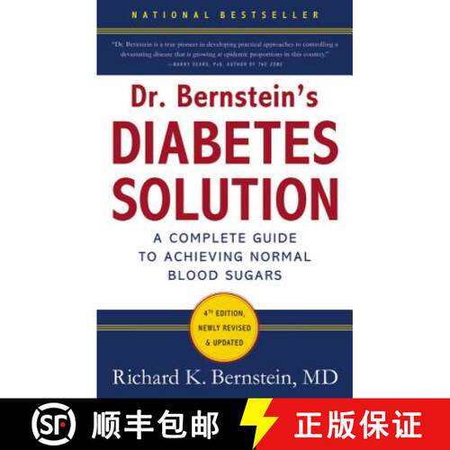 【3-4周达】精装 Dr Bernstein's Diabetes Solution : A Complete Guide To Achieving Normal Blood Sugars,... [9780316182690]