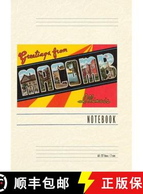 预订 Vintage Lined Notebook Greetings from Macomb, Illinois [9798385415618]