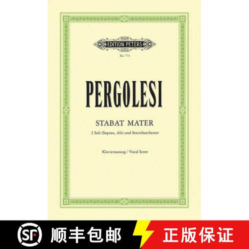 【3-4周达】Stabat Mater (Vocal Score): For Soprano, Alto and String Orchestra [9790014004996]