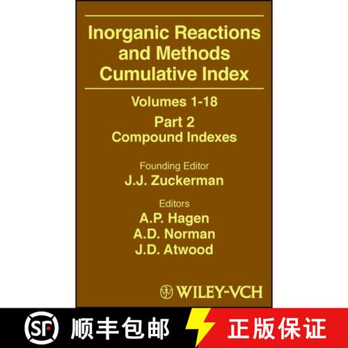 【3-4周达】精装 Inorganic Reactions And Methods Cumulative Index, Volumes 1-18, Part 2, Compound Inde... [9780471327110]
