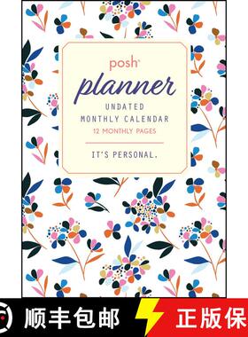 【3-4周达】Posh: Perpetual Undated Monthly Pocket Planner Calendar [9781524854744]