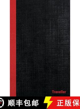 预订 dans Traveller Casebound Hardcover Notebooks, 6 x 9, Black/Red, 108 Ruled pages [9780359020164]