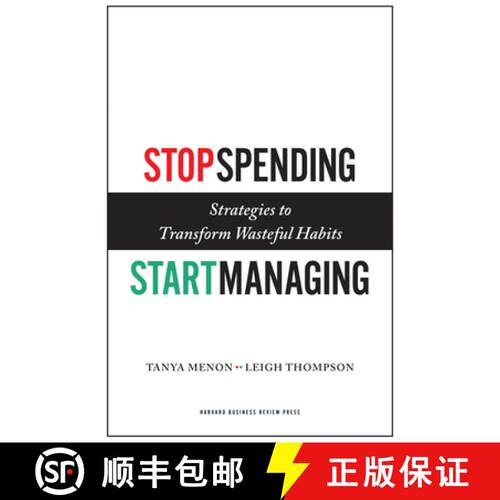 【3-4周达】精装 Stop Spending, Start Managing : Strategies to Transform Wasteful Habits [9781422143025]