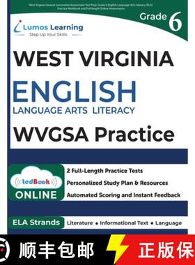 预订 West Virginia General Summative Assessment Test Prep: Grade 6 English Language Arts Literacy (EL... [9781966084570]