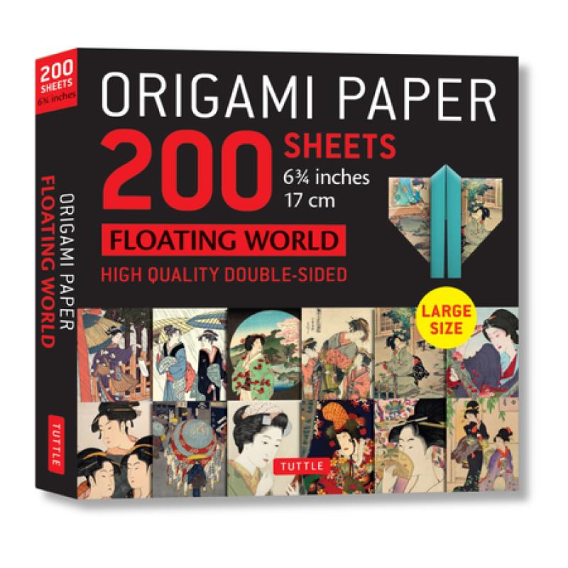 【4周达】Origami Paper 200 sheets Floating World 6 3/4(17 cm): Tuttle Origami Paper: High Quality, D...[9780804853125]