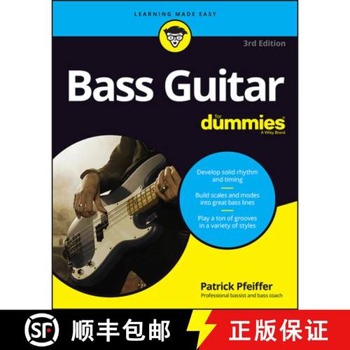 【3-4周达】Bass Guitar For Dummies, 3Rd Edition [Wiley生活类] [9781119695578]