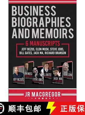 【3-4周达】Business Biographies and Memoirs: 6 Manuscripts: Jeff Bezos, Elon Musk, Steve Jobs, Bill G... [9781948489935]