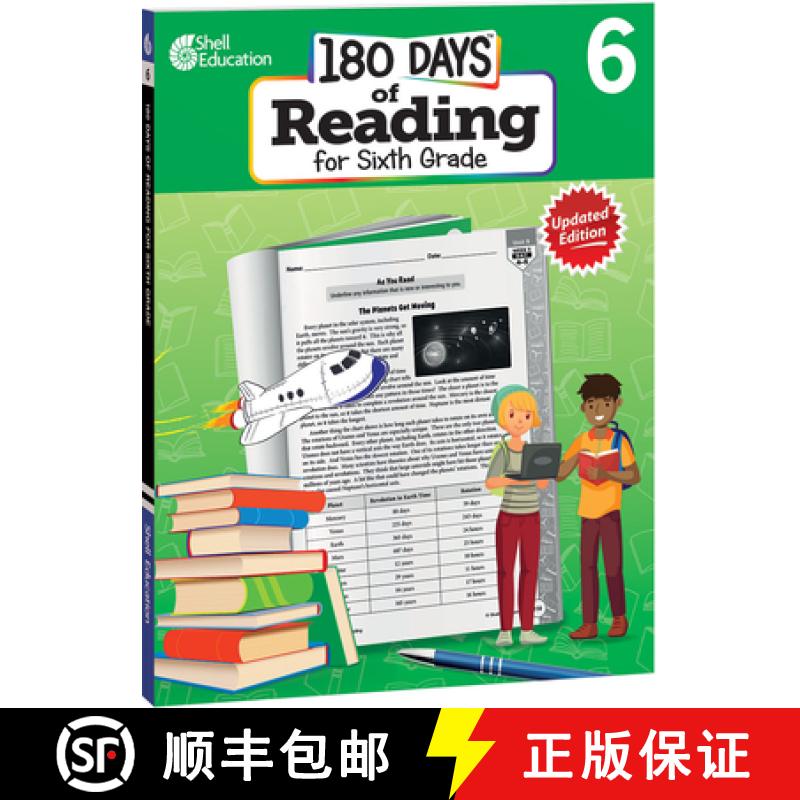 【3-4周达】180 Days(tm) Reading for Sixth Grade, 2nd Edition: Practice, Assess, Diagnose [9798765918081]