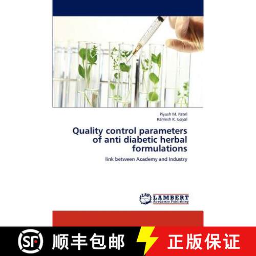 预订 Quality control parameters of anti diabetic herbal formulations [9783659132247]