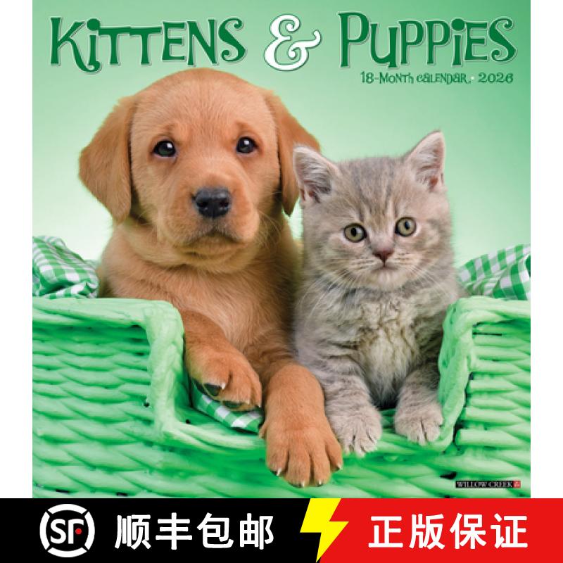 预订 Kittens & Puppies 2026 12 X 12 Wall Calendar [9781549251702]